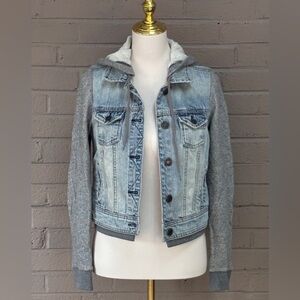 AEO  denim / sweatshirt hooded jacket S